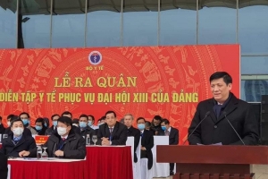 Lễ xuất quân, diễn tập y tế phục vụ Đại hội XIII của Đảng