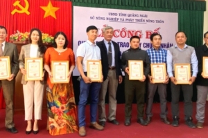 Quảng Ngãi: Trao Giấy chứng nhận OCOP cho 20 sản phẩm thương hiệu nông nghiệp