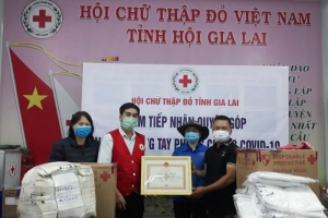 Gia Lai: Hội Chữ thập đỏ tỉnh tiếp nhận trên 66 ngàn khẩu trang