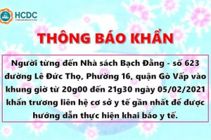 TP. HCM: Khẩn cấp truy tìm người từng đến 2 địa điểm ở Gò Vấp và Thủ Đức