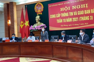 Hải Phòng: Hội nghị giao ban và cung cấp thông tin báo chí định kỳ tuần 10/2021