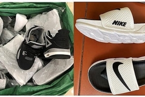 Hải quan tạm giữ hơn 1.000 đôi giầy, dép có dấu hiệu giả mạo nhãn hiệu NIKE