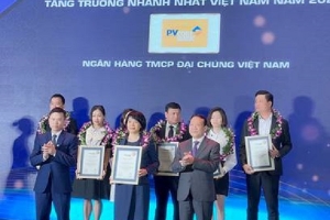 PVcomBank lọt Top 500 DN tăng trưởng nhanh nhất Việt Nam năm 2021