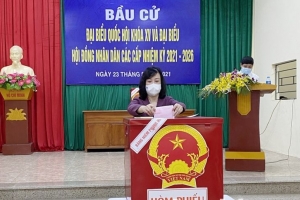 Bắc Ninh: Bí thư Tỉnh ủy Đào Hồng Lan dự khai mạc, bỏ phiếu bầu cử tại thành phố Bắc Ninh