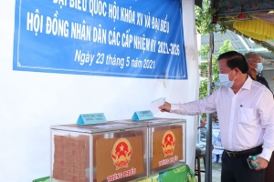 Long An: Phát hiện 4 ca nghi nhiễm Covid-19 khi tham gia bỏ phiếu