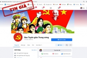 Cảnh báo Fanpage giả mạo mang tên Ban Tuyên giáo Trung ương