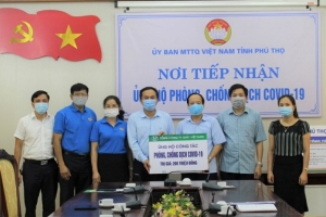 Phú Thọ: Tiếp nhận gần 500 triệu đồng ủng hộ phòng, chống dịch Covid-19