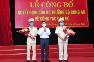 Tuyên Quang: Bổ nhiệm 2 Phó Giám đốc Công an tỉnh