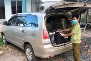 Long An: Bắt giữ 6 xe ô tô vận chuyển gần 20.000 bao thuốc lá điếu nhập lậu