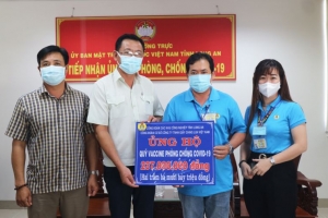 Long An: UBMTTQ tỉnh tiếp nhận trên 9 tỉ đồng ủng hộ Quỹ vắc-xin phòng Covid-19