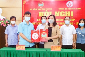 Phú Thọ: Ký kết chương trình phối hợp giữa Trường Đại học Hùng Vương và Hội Nông dân tỉnh