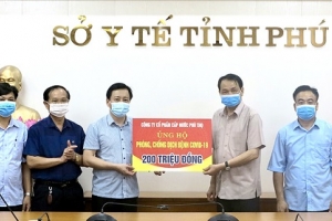 Phú Thọ: Tiếp nhận ủng hộ 300 triệu đồng phòng, chống dịch COVID-19 của 2 doanh nghiệp
