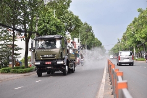 TP. HCM: Mở đợt cao điểm phun khử khuẩn tiêu độc