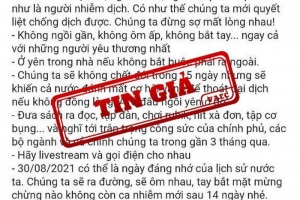 Xuất hiện thông tin giả mạo phát ngôn chỉ đạo chống dịch của Phó Thủ tướng Vũ Đức Đam