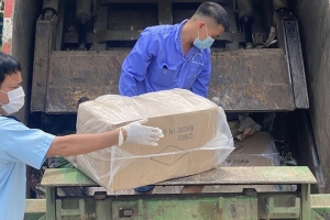 Cảnh báo: Sử dụng thùng container rỗng, xe chở rác để vận chuyển hàng lậu