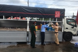 Tiền Giang: Phát hiện thuốc lá điếu nhập lậu được ngụy trang với hàng nông sản vận chuyển trên xe “luồng xanh”