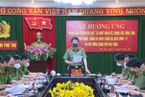 Công an tỉnh Phú Thọ hưởng ứng phòng trào thi đua phòng, chống đại dịch Covid-19