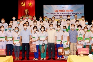 Tuyên Quang: 100 cán bộ y, bác sỹ hỗ trợ Hà Nội chống dịch