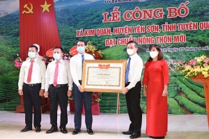 Tuyên Quang: Xã Kim Quan đón Bằng công nhận đạt chuẩn nông thôn mới