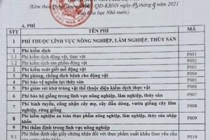 Kho bạc Nhà nước: Ban hành Danh mục mã phí, lệ phí