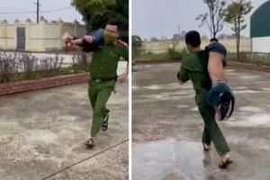Thanh Hóa: Thượng úy công an cứu sống bé gái bị đuối nước