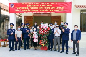 Bộ Tư lệnh Vùng Cảnh sát Biển 1 tặng nhà tình nghĩa quân nhân có hoàn cảnh khó khăn tại Hải Phòng
