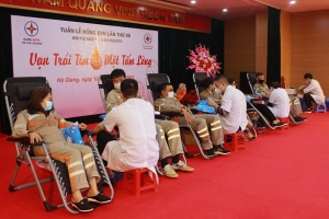 Công ty Điện lực Hà Giang tổ chức chương trình hiến máu nhân đạo "Tuần lễ hồng EVN"