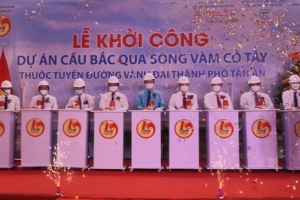 Long An khởi công dự án cầu bắc qua sông Vàm Cỏ Tây