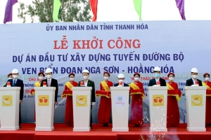 Khởi công dự án đầu tư xây dựng tuyến đường bộ ven biển tại Thanh Hóa
