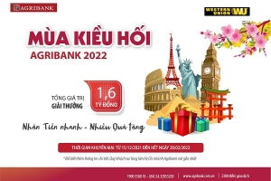 Ưu đãi hấp dẫn cuối năm khi nhận tiền kiều hối qua Agribank