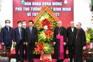 Phó Thủ tướng Phạm Bình Minh chúc mừng Giáng sinh và năm mới Chủ tịch Hội đồng Giám mục Việt Nam