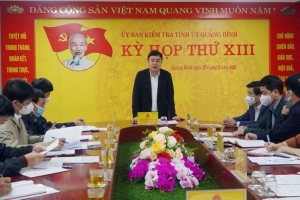 Ủy ban Kiểm tra Quảng Bình tiến hành kỷ luật cán bộ liên quan đến các sai phạm, vi phạm