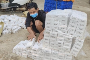 Công an Bình Phước bắt quả tang đối tượng vận chuyển 1.470 bao thuốc lá nhập lậu