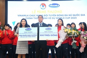 Nhà tài trợ trao thưởng lớn, mừng thành tích các ‘cô gái kim cương’ của bóng đá Việt Nam