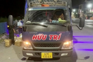 Bắt quả tang xe tải vận chuyển số lượng lớn hàng hóa nghi vấn nhập lậu
