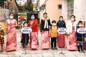 Đà Nẵng ngày đầu tiên học sinh cấp tiểu học trở lại trường, vui như ngày khai giảng