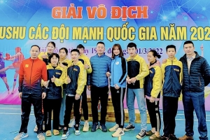 Đoàn Phú Thọ giành 6 Huy chương tại Giải Vô địch Wushu các đội mạnh Quốc gia năm 2022