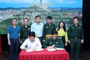 Sở TT&TT Lạng Sơn và Bộ Chỉ huy BĐBP tỉnh ký kết phối hợp truyền thông giai đoạn 2022 - 2030