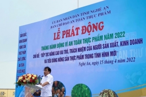 Nghệ An: Phát động “Tháng hành động vì an toàn thực phẩm” năm 2022