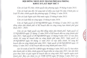 Hải Phòng điều chỉnh một số nội dung liên quan đến kế hoạch đầu tư công năm 2021 và 2022