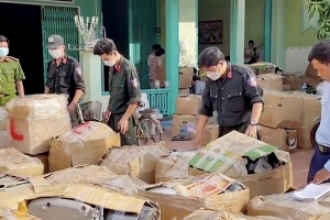 Thu giữ lượng lớn hàng gia dụng nghi nhập lậu tại An Giang