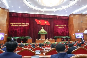 Thông cáo báo chí ngày làm việc thứ hai Hội nghị Trung ương 5 khoá XIII