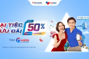 Ứng dụng VietABank EZMobile tung ưu đãi đặt vé máy bay giảm 50%