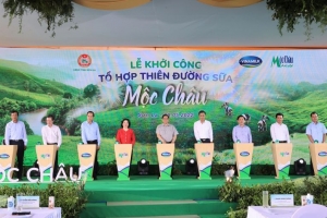 Mộc Châu Milk và Vinamilk chính thức ra mắt và khởi công dự án tổ hợp thiên đường sữa Mộc Châu
