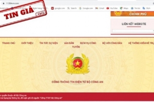 Giả mạo Cổng thông tin điện tử Bộ Công an để lừa đảo chiếm đoạt tài sản