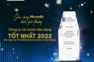 Mcredit nhận giải thưởng “Công ty tài chính tiêu dùng tốt nhất 2022”