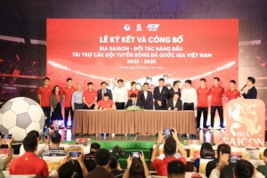 SABECO đồng hành và hỗ trợ cho những nỗ lực vươn đến thành công của Đội tuyển bóng đá Quốc gia