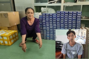 Kiên Giang bắt giữ xe khách chở 2.300 bao thuốc lá lậu