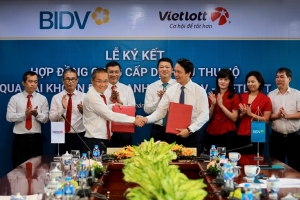 BIDV và Vietlott ký kết hợp đồng dịch vụ thu hộ qua tài khoản định danh