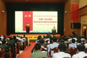 Thanh Hóa tập huấn kiến thức quân sự - quốc phòng phục vụ diễn tập khu vực phòng thủ